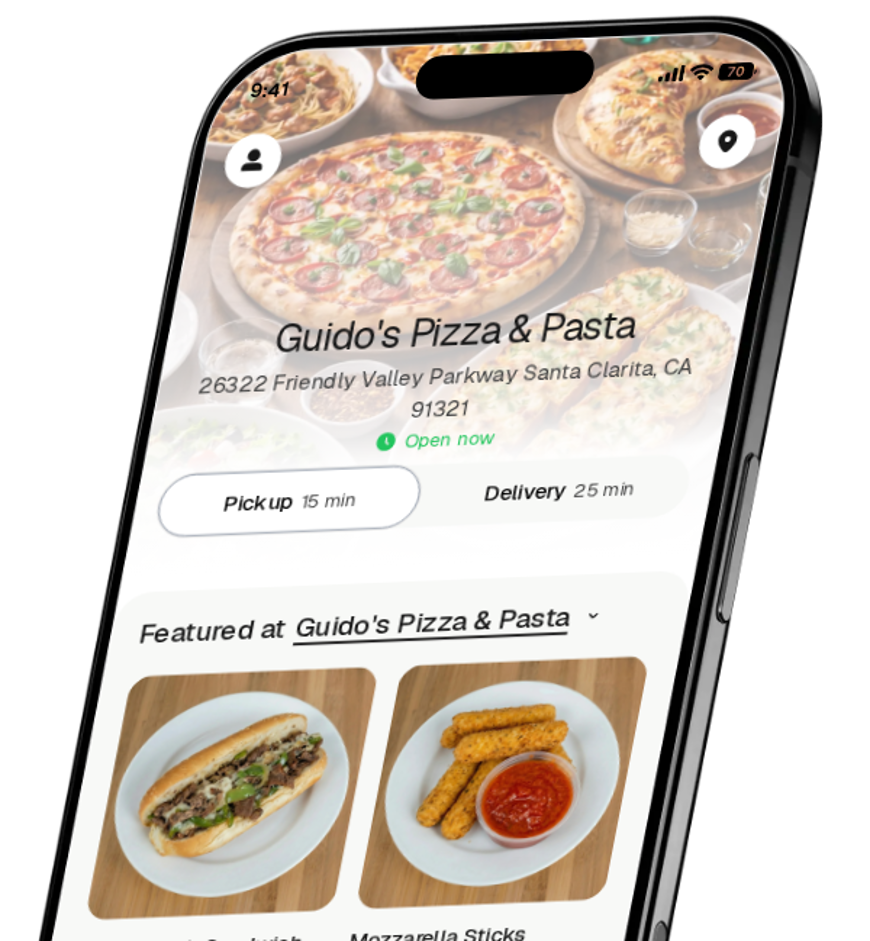 Guido's Pizza & Pasta app preview