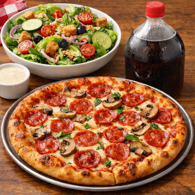 Pizza And Salad.