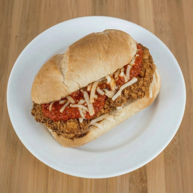 Veal Parmigiana Sandwich.