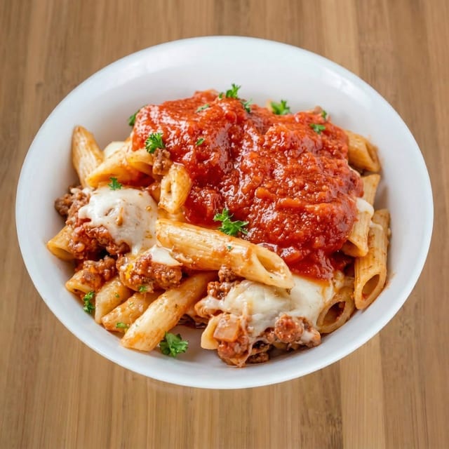 Baked Ziti Sorrentino.