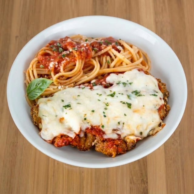 Eggplant Parmigiana Dinner.