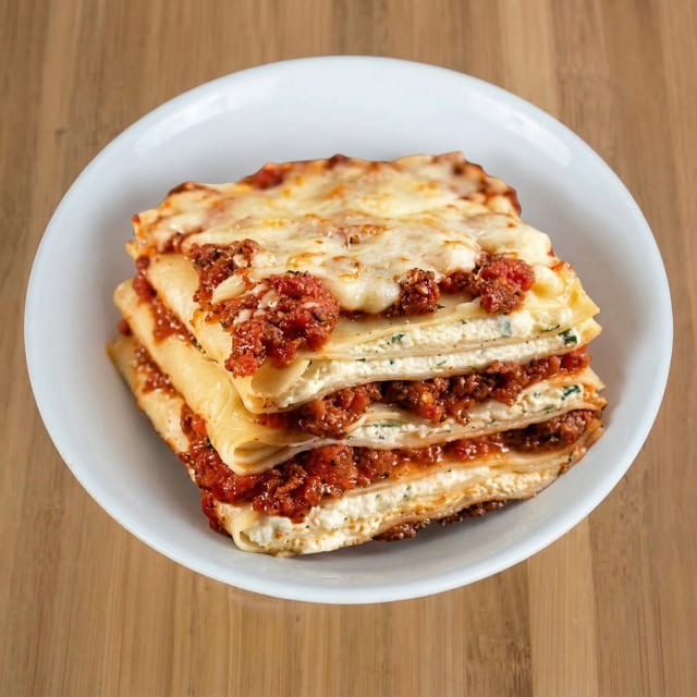 Baked Meat Lasagna.