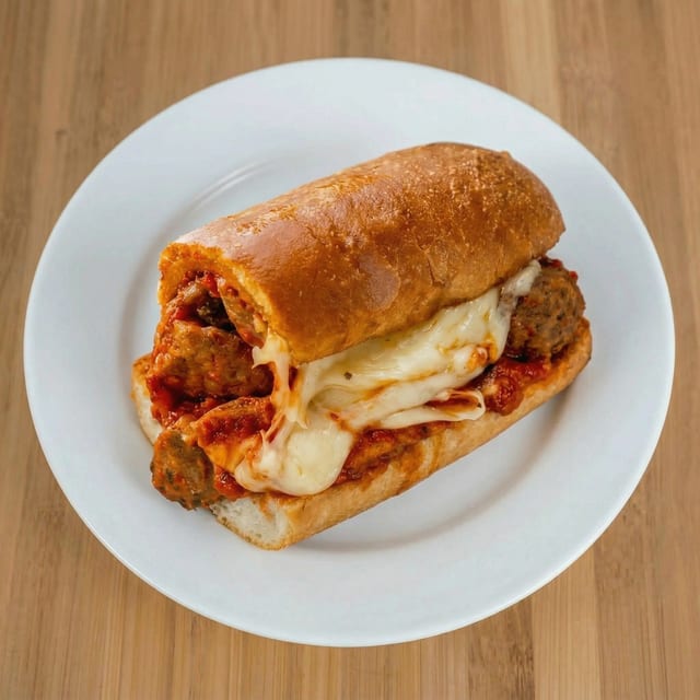 Sausage Parmigiana Sandwich.