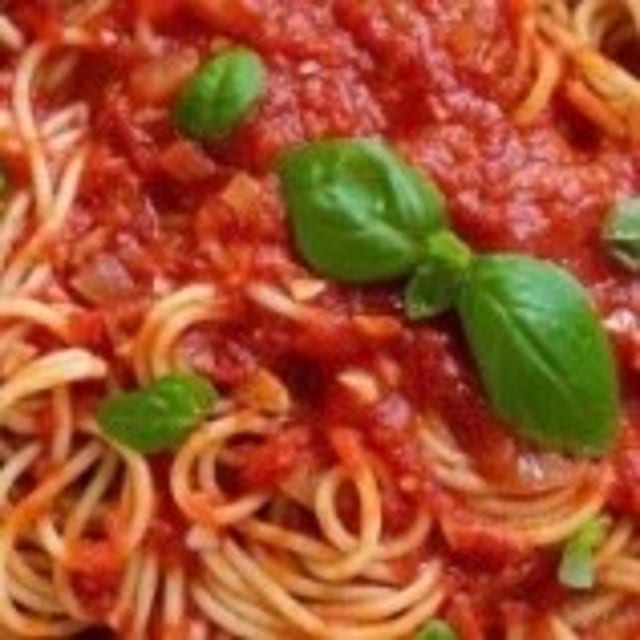 Spaghetti with Marinara Sauce.